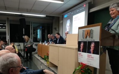 Isabel Casals durant el seu parlament en l'acte | Helena Molist